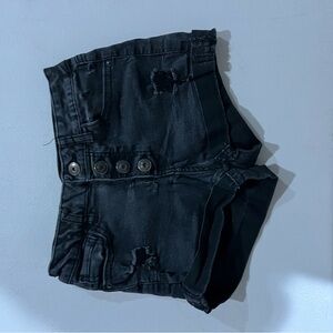 Stylish Black Denim Women's Shorts